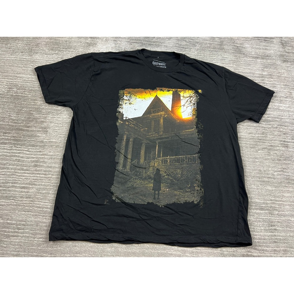 Capcom T-Shirt Mens XXL Black Resident Evil 7 Biohazard Baker Mansion Loot Crate